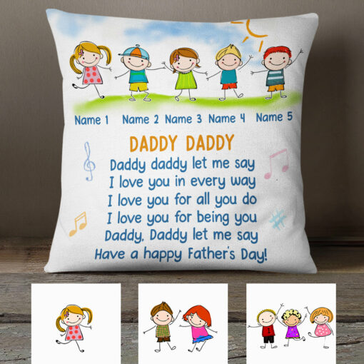 Personalized Dad Grandpa I Love You Pillow