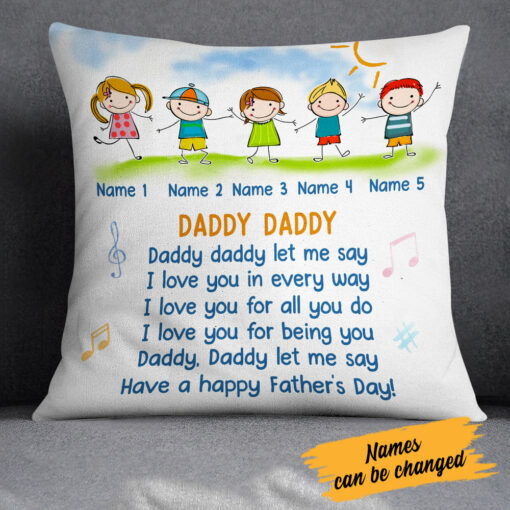 Personalized Dad Grandpa I Love You Pillow