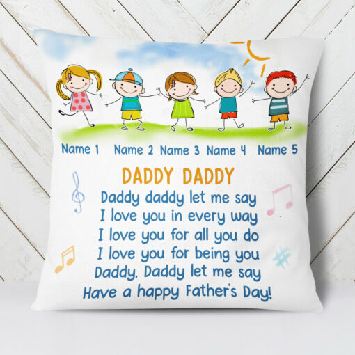 Personalized Dad Grandpa I Love You Pillow