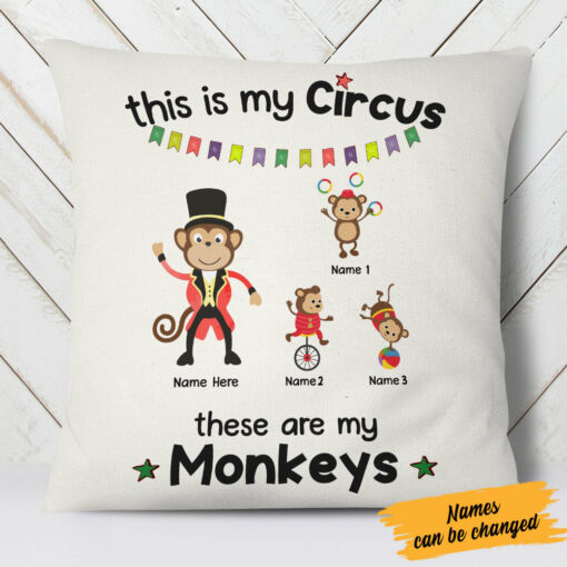 Personalized Dad Grandpa My Circus Pillow