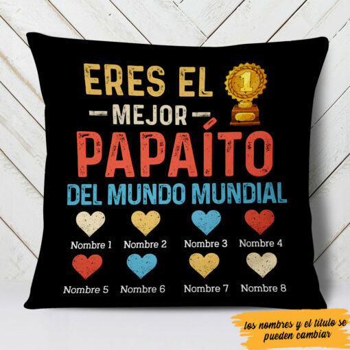 Personalized Dad Grandpa Papa Abuelo Pillow