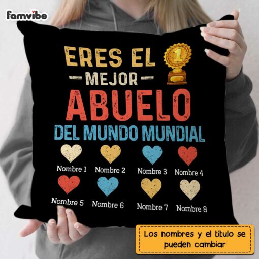 Personalized Dad Grandpa Papa Abuelo Pillow