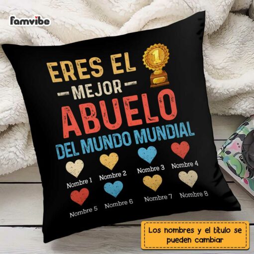 Personalized Dad Grandpa Papa Abuelo Pillow