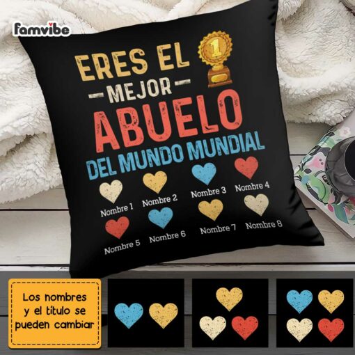 Personalized Dad Grandpa Papa Abuelo Pillow