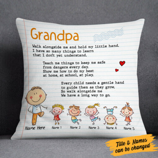 Personalized Dad Grandpa  Pillow