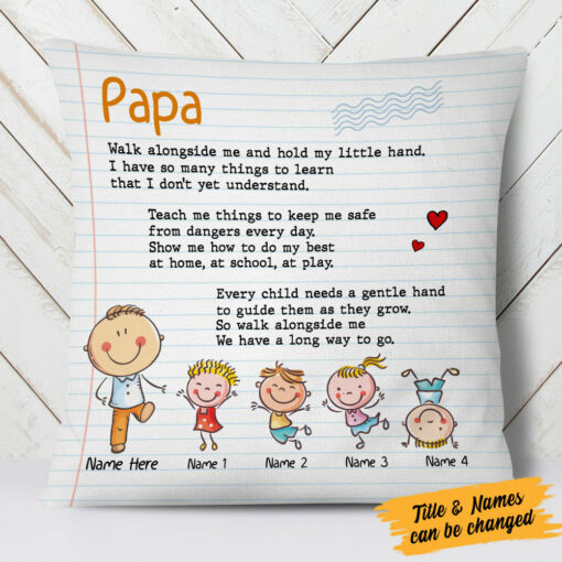 Personalized Dad Grandpa  Pillow