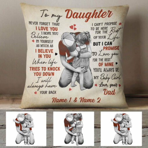 Personalized Dad Grandpa To My Son Daughter Pillow