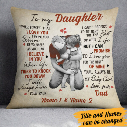 Personalized Dad Grandpa To My Son Daughter Pillow