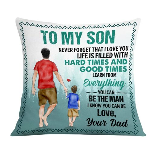 Personalized Dad Grandpa To My Son Grandson Pillow