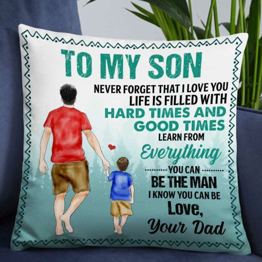 Personalized Dad Grandpa To My Son Grandson Pillow