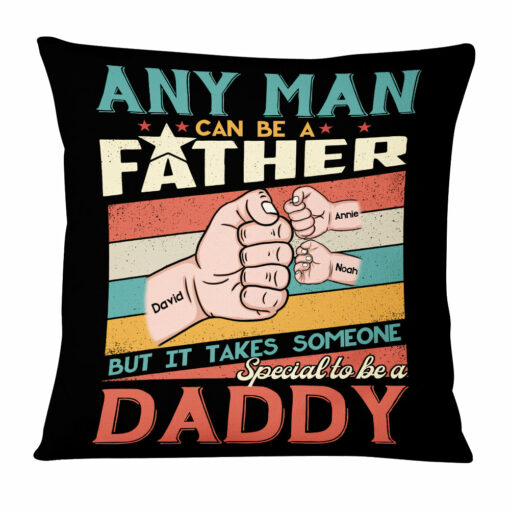 Personalized Dad Hand Fist Bump Pillow