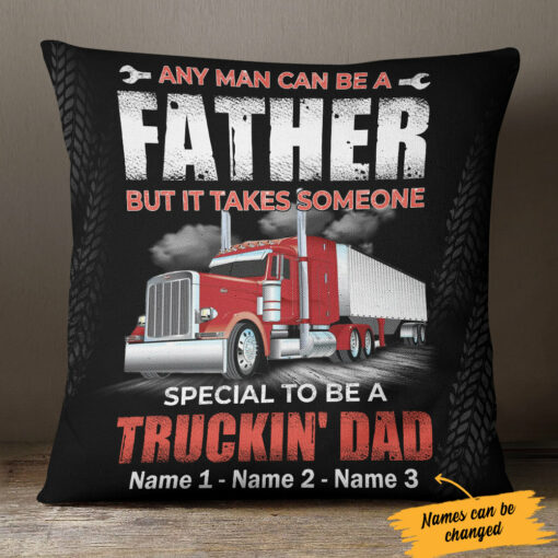 Personalized Dad Trucker  Pillow