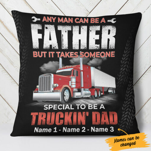 Personalized Dad Trucker  Pillow