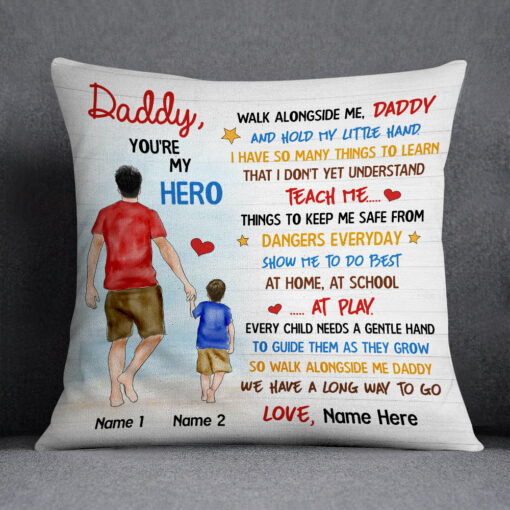 Personalized Dad Walk With Me Pillow