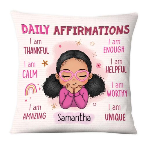 Personalized Daily Affirmation Gift For Granddaughter Pillow