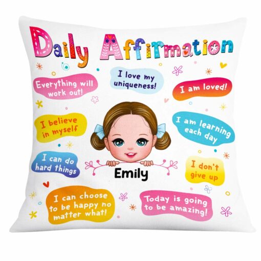 Personalized Daily Affirmation Pillow