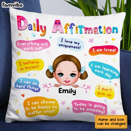 Personalized Daily Affirmation Pillow