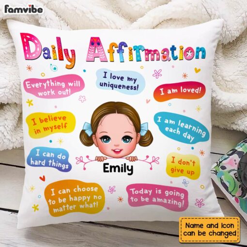 Personalized Daily Affirmation Pillow