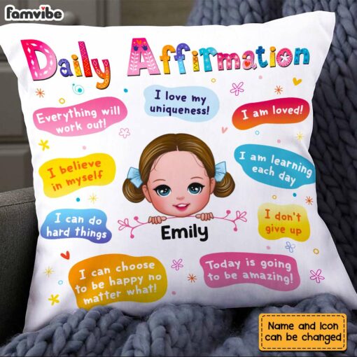 Personalized Daily Affirmation Pillow