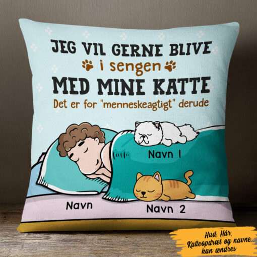 Personalized Danish Cat Kat Pillow