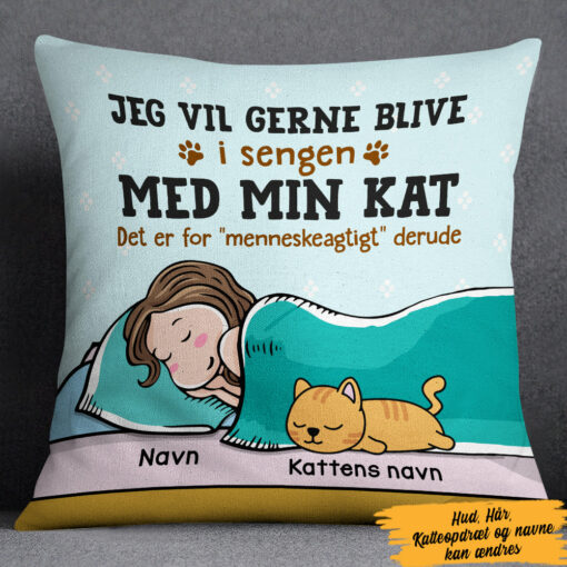 Personalized Danish Cat Kat Pillow