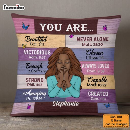 Personalized Daughter Bible Verses God Says You Are Pillow