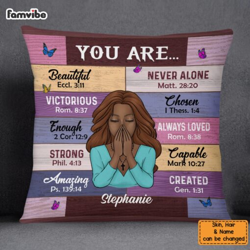 Personalized Daughter Bible Verses God Says You Are Pillow