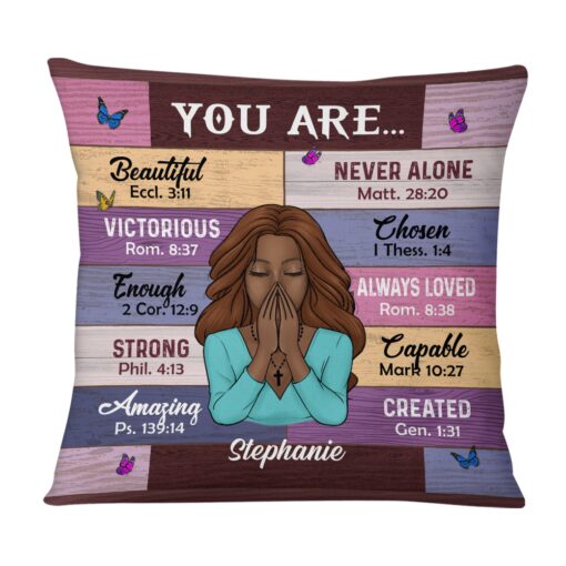 Personalized Daughter Bible Verses God Says You Are Pillow