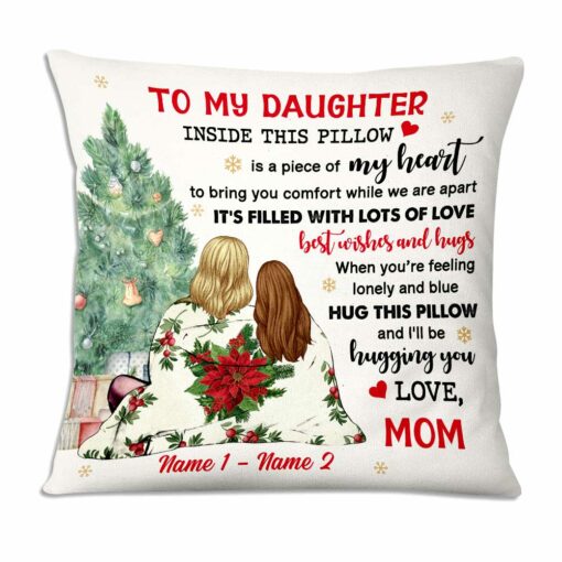 Personalized Daughter Christmas Long Distance Pillow