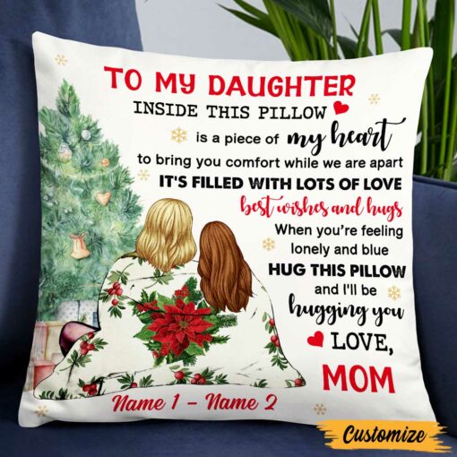 Personalized Daughter Christmas Long Distance Pillow