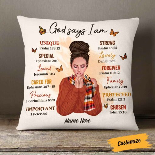 Personalized Daughter Fall God Says Pillow