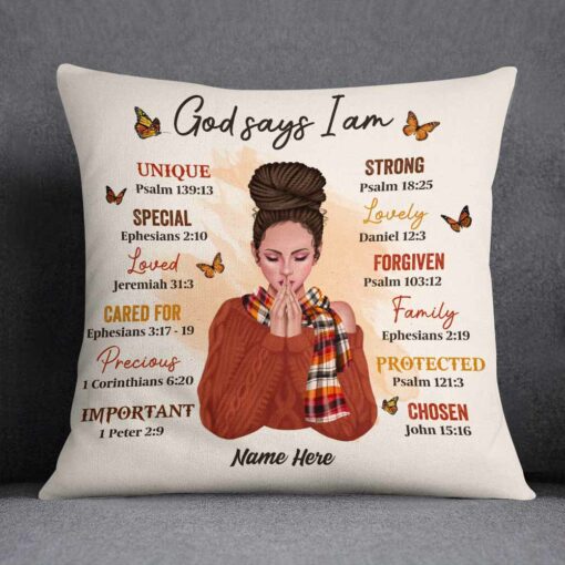 Personalized Daughter Fall God Says Pillow