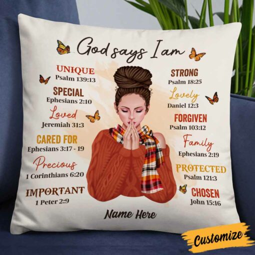 Personalized Daughter Fall God Says Pillow