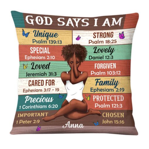 Personalized Daughter God Says I Am Pillow