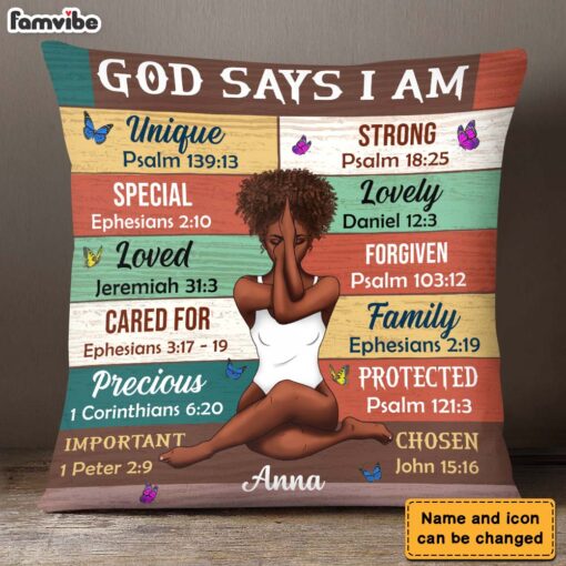 Personalized Daughter God Says I Am Pillow