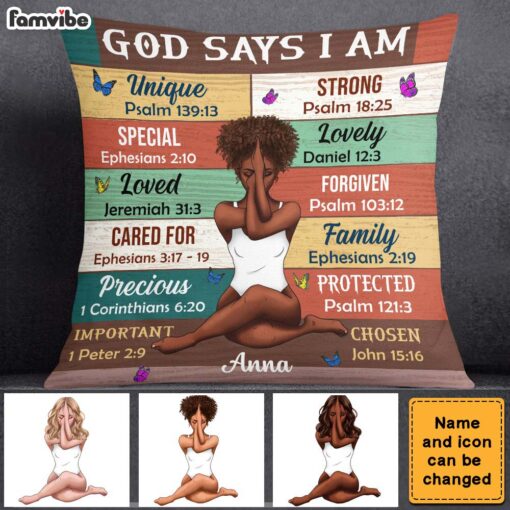 Personalized Daughter God Says I Am Pillow