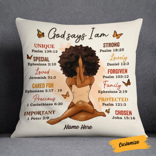 Personalized Daughter God Says You Are Pillow