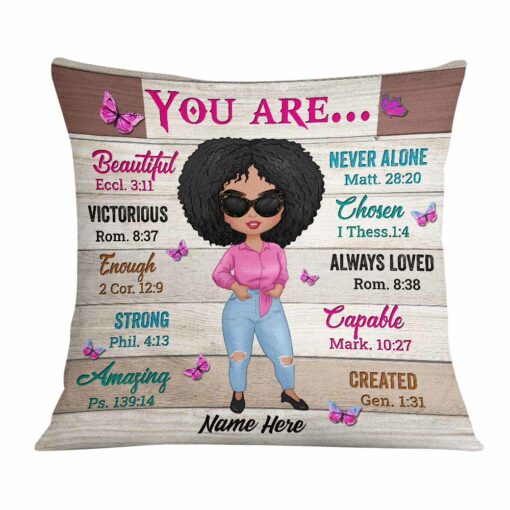 Personalized Daughter God You Are Beautiful Pillow