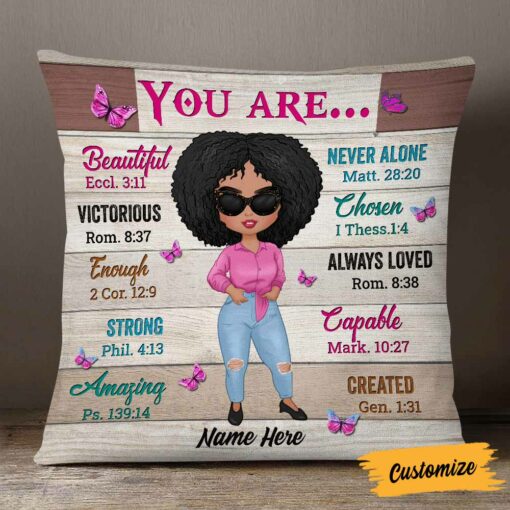 Personalized Daughter God You Are Beautiful Pillow