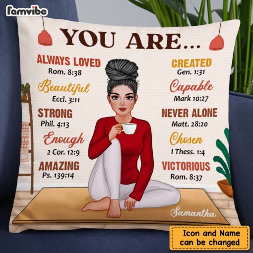 Personalized Daughter Granddaughter Self Love You Are Beautiful Loved Pillow