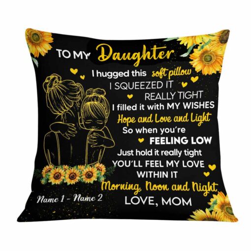 Personalized Daughter Hug This Pillow