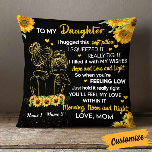 Personalized Daughter Hug This Pillow