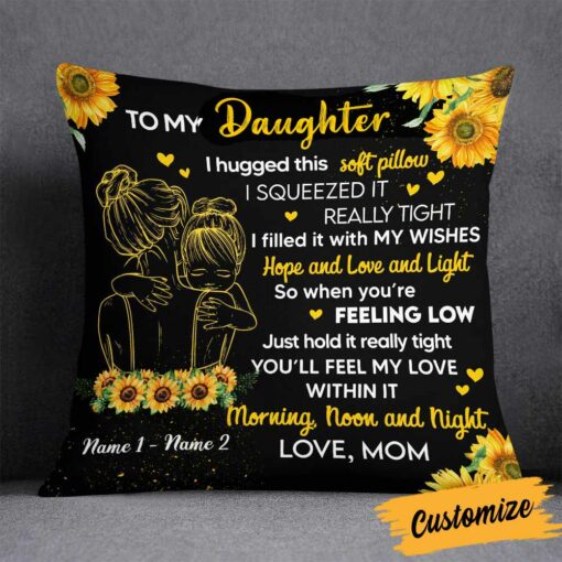 Personalized Daughter Hug This Pillow