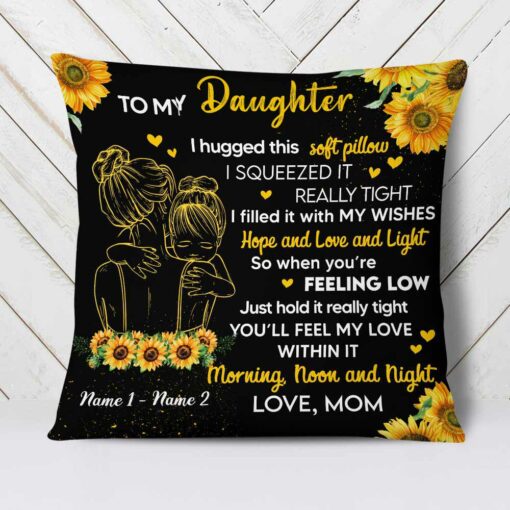 Personalized Daughter Hug This Pillow