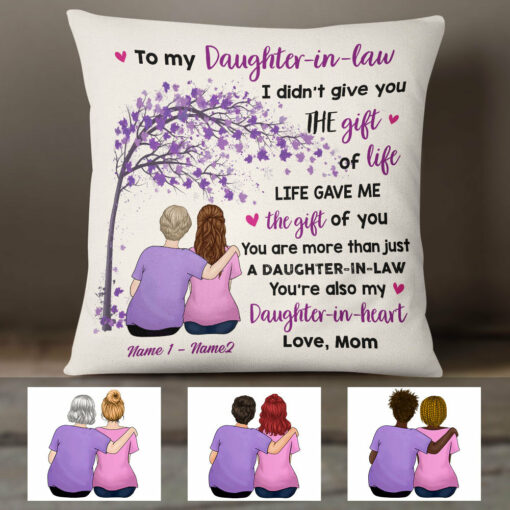 Personalized Daughter In Law Gift Pillow