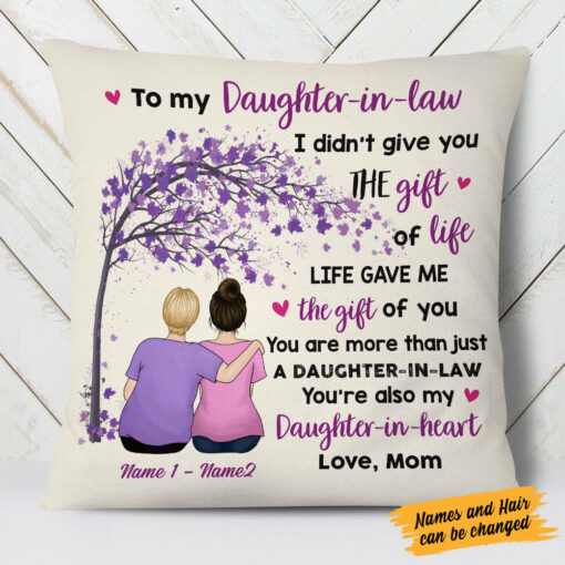 Personalized Daughter In Law Gift Pillow