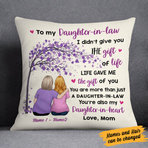 Personalized Daughter In Law Gift Pillow