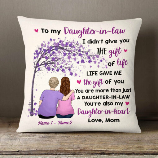 Personalized Daughter In Law Gift Pillow