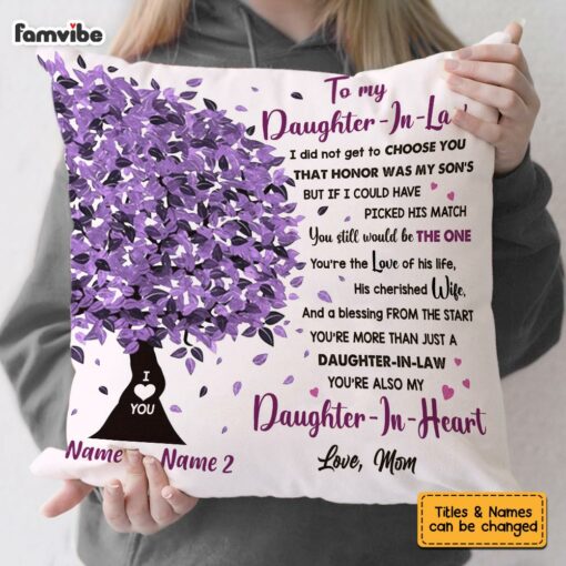 Personalized Daughter In Law Tree Pillow