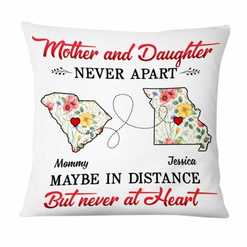 Personalized Daughter Long Distance Flower Pillow